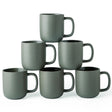 Mileer 14oz Ceramic Coffee Mugs – Set of 6, Reactive Glaze