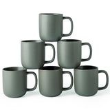 Mileer 14oz Ceramic Coffee Mugs – Set of 6, Reactive Glaze