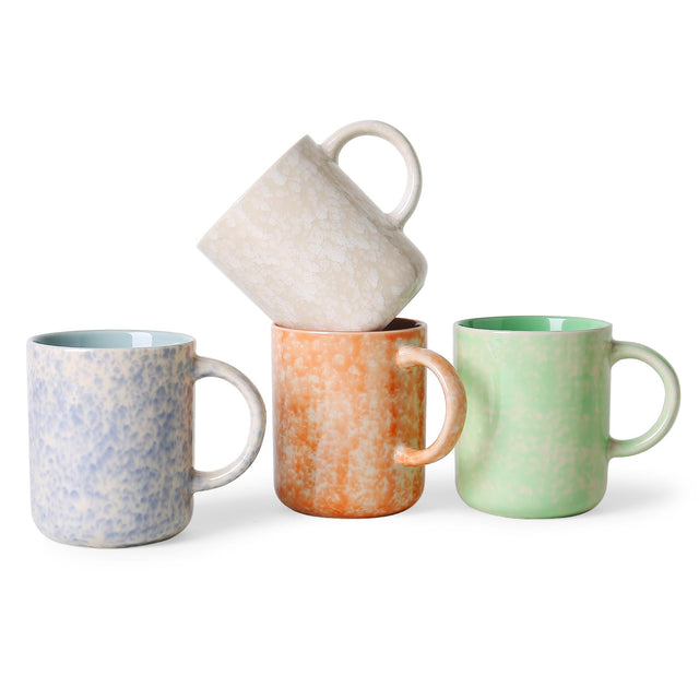 Mileer 17oz Ceramic Coffee Mugs – Set of 4