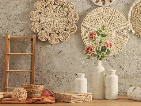 Mileer Ceramic Vases Set of 3 – Whitewashed Neutral, Farmhouse Decor