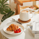 Mileer 16oz Stackable Ceramic Coffee Mugs – Set of 4, White