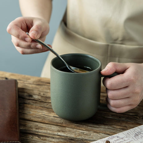 Mileer 14oz Ceramic Coffee Mugs – Set of 6, Reactive Glaze
