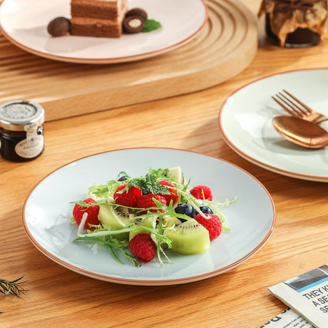 Mileer Colorful Ceramic Dessert Plates – Set of 6, 8 Inch, Assorted Colors