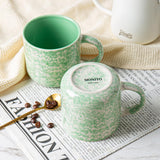 Mileer 12oz Ceramic Coffee Mugs – Set of 4, Green