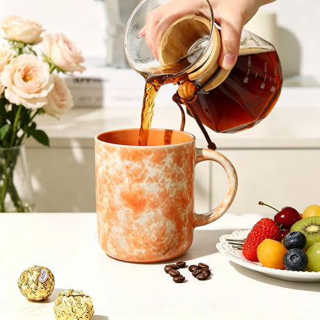 Mileer 17oz Ceramic Coffee Mugs – Set of 4