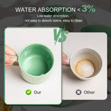 Mileer 12oz Ceramic Coffee Mugs – Set of 4, Green