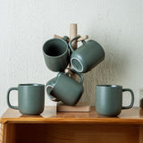 Mileer 14oz Ceramic Coffee Mugs – Set of 6, Reactive Glaze