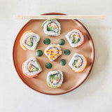 Mileer Ceramic Flat Plates – Set of 6, 8 Inch, Neutral Colors